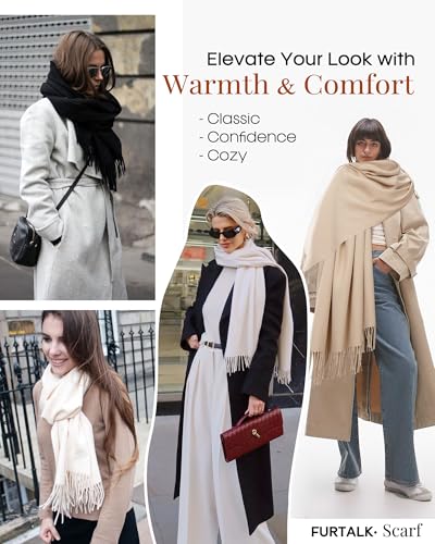 FURTALK Scarf for Women Winter Pashmina Shawl and Wraps Cashmere Feel Scarves for Evening Dresses Wedding Party2