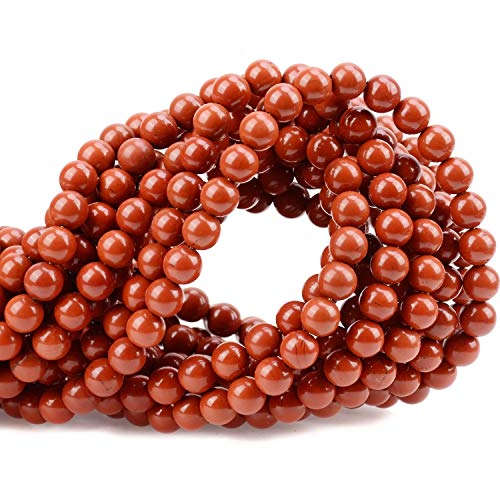 Image of Massive Beads 100PCS Red Jasper Beads, Smooth Surface, Loose 8mm Round Red Jasper Beads for Jewelry Making DIY Gifts, Necklaces, Bracelets, Yoga Bracelets