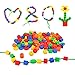 luminiu Jouets à Enfiler Blocs de Perles Éducatifs Montessori Jouets d'apprentissage au Filetage pour 1 2 3 Ans Activités préscolaires pour Tout-Petits Jouets à Enfiler pour Les Tout-Petits