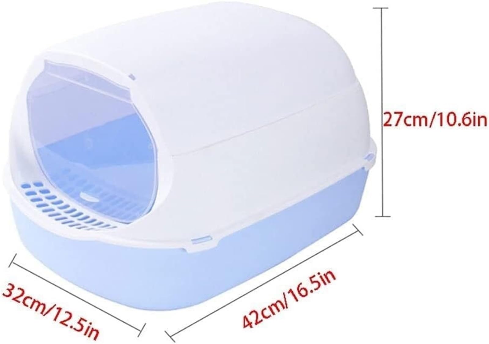 Duradera Arenero Gato Caja De Arena para Gatos Plástico Completamente Cerrada con Pala para para, Orinal para Gatitos Sin Olor, Fácil Limpiar para Todos Los Servicio Pesado(Oranje)
