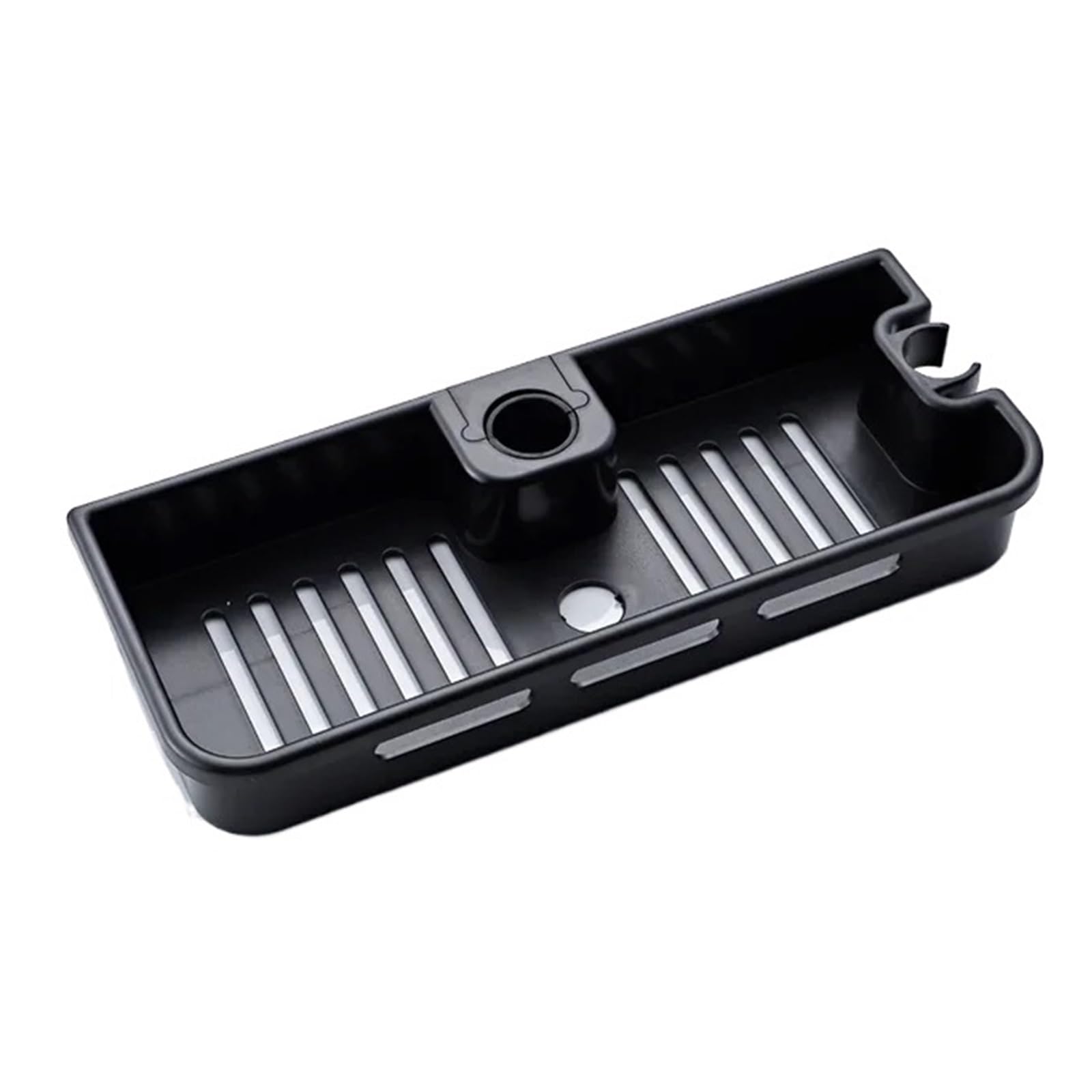 ZHOUXYFDC Shower Caddy Bathroom Shower Storage Rack Organizer No Drilling Lifting Rod Head Holder Shower Gel Tray Pole Shelves(Black B)