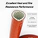 Fiberglass Wire Heat Shield Sleeve - High Temperature Resistance, Insulation, and Flame Retardancy - Ideal Heat Wrap for Wires and Fuel Lines (45-50mm)