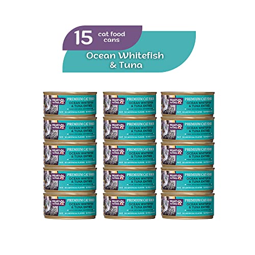 Heart To Tail Cat Food 5.5 Oz (15 Pack) Ocean Whitefish & Tuna Entree + Gift Squeeze Up (4 Un) Ocean Whitefish & Tuna Entree #TOP2