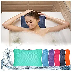 Bathtub Bath Pillow - Spa Pillow with Headrest Cushion - Hot Tub Pillow - Neck and Head Rest Support for Bath or Shower - Bath Stuff Accessories(New Navy)