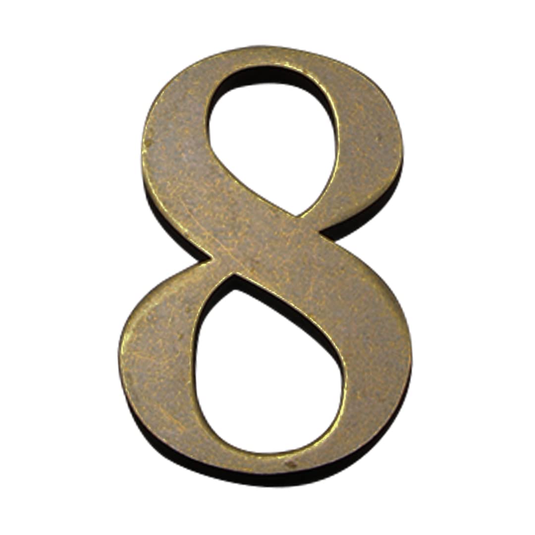 Metallo Numero Civico Antichi 4 Pollici (10 cm) Moderna Numeri Indirizzo di Casa di Porta in Bronzo House Number per Cassetta Postale Stradale (Door Number 8)