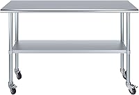 Vista 198 de Mesa de trabajo de acero inoxidable, mesa de metal