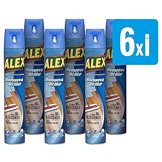 Alex - Limpiador Atrapapolvo para todo tipo de suelos - Pack de 6 x 750 ml