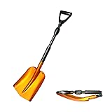 GEARFLAG Lightweight Collapsible Aluminum Shovel (1.5 lbs), Folding 39' Compact Shovel for Gardening, Snow, Car, Backpacking, Camping, and Winter Emergency Orange