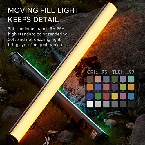 Image of Yongnuo YN100 Soft LED Video Light, 30W 39 inch Handheld Wand Light, RGB Full Color 2000K-10000K, CRI95+ APP Remote Control for Studio, 31 Scene Effects Stick Light for Video and Photography