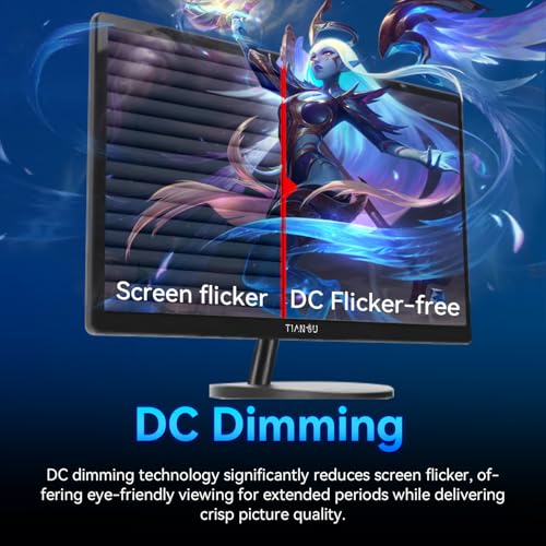 Image of 22 inch FHD 75Hz AMD FreeSync Monitor, sRGB 99%, HDMI, EyeCare for Game,Office | 22inch FHD 1920x1080 Computer Monitor 75Hz Vibrant IPS 90% DCI-P3 HDMI2.0 VGA 100x100VESA Eye Saver Mode 2ms GTG