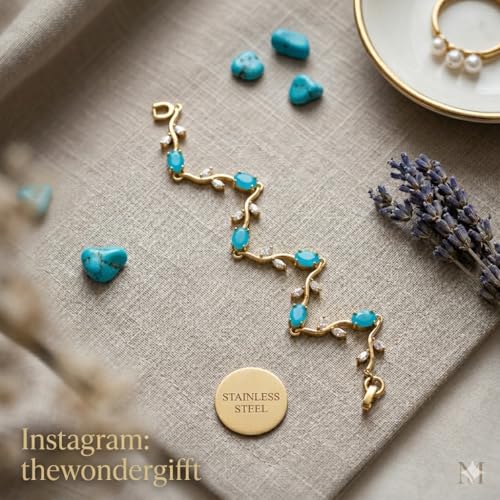 Image of HNB Tulip Bracelet for Women & Girls | Elegant Floral Design | Adjustable Alloy Charm Bracelet | Fashion Jewelry Gift for Birthday, Anniversary