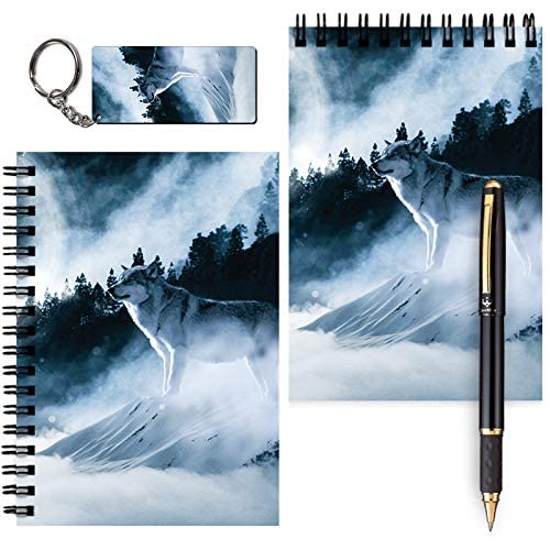 CRAFT MANIACS LONE WOLF POWER SET OF 2 A6 NOTEBOOKS + FREE KEYCHAIN | BEST GIFT STATIONERY LOVERS
