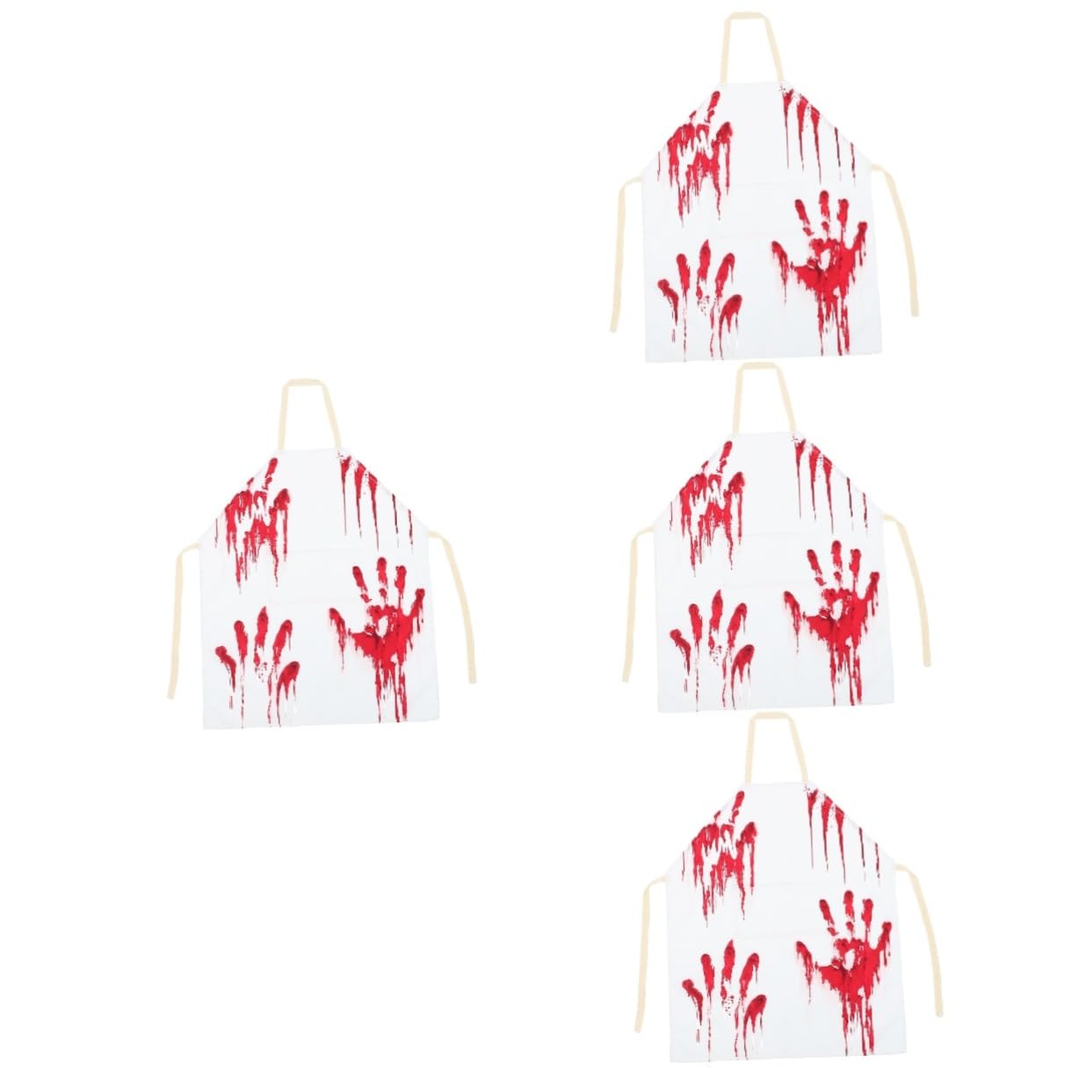 TOPBATHY 4 Piezas Delantal de sangre delantal de halloween espeluznante halloween accesorios disfraz de cocina de es de