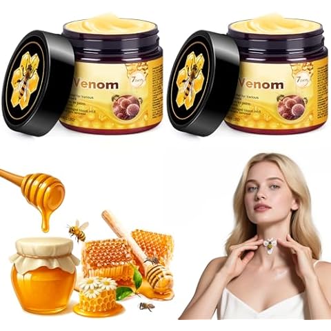 Bee Venom Cream, 2025Upgrade 2pcs 60g Multipurpose Bee Venom Skin Treatment Cream for Repair, Moisturize and Lift Cover