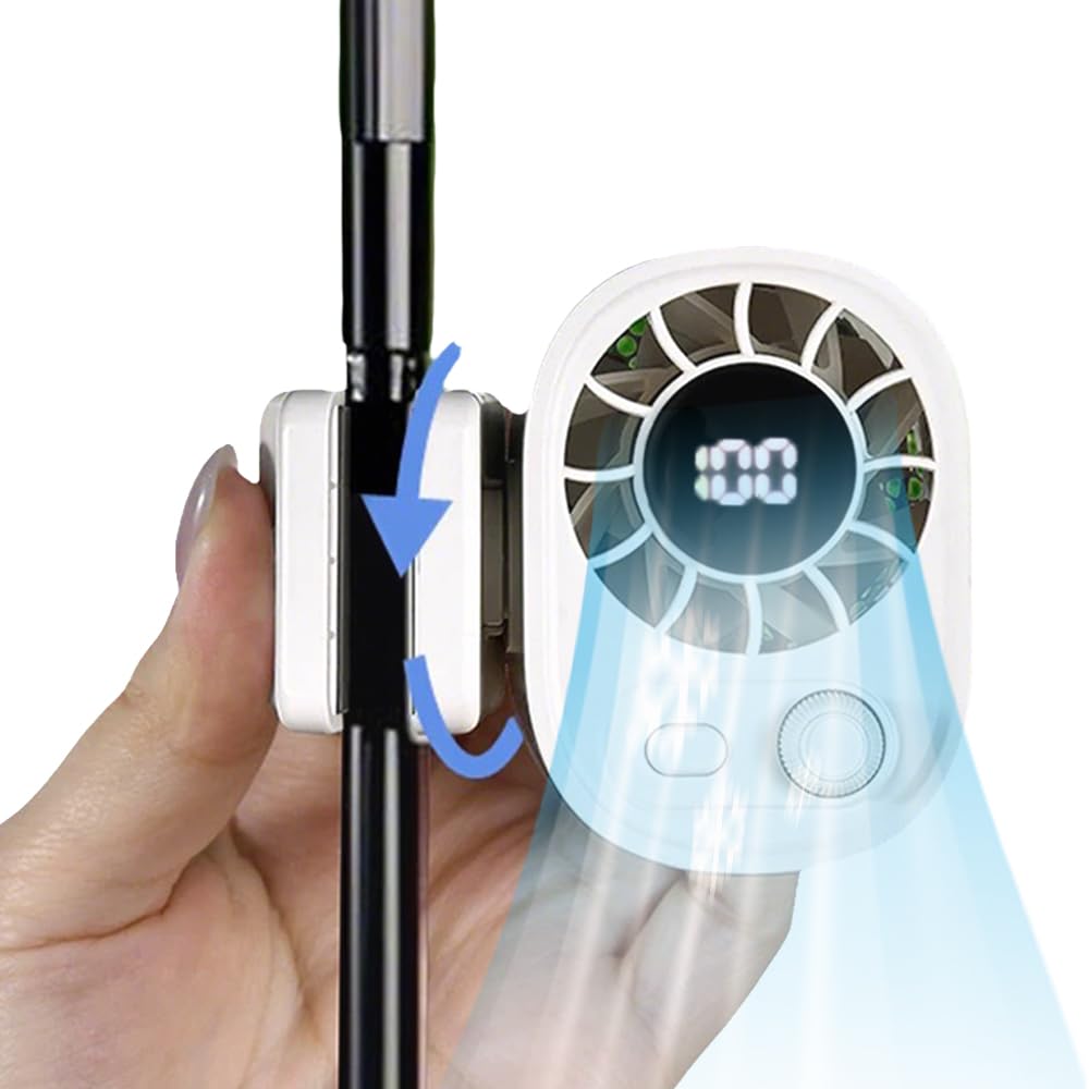 【2026年風量強化 /日傘扇風機 /360°回転】クリップ扇風機 USB充電 1800mAh 自由に風量調整 小型 ハンディ 携帯扇風機 強力 ハンディファン ポータブル ミニ コンパクト 軽量 通勤/通学/オフィス/寝室/卓上/アウトドア 【6.2x4.5x6.3cm /132g /ホワイト】