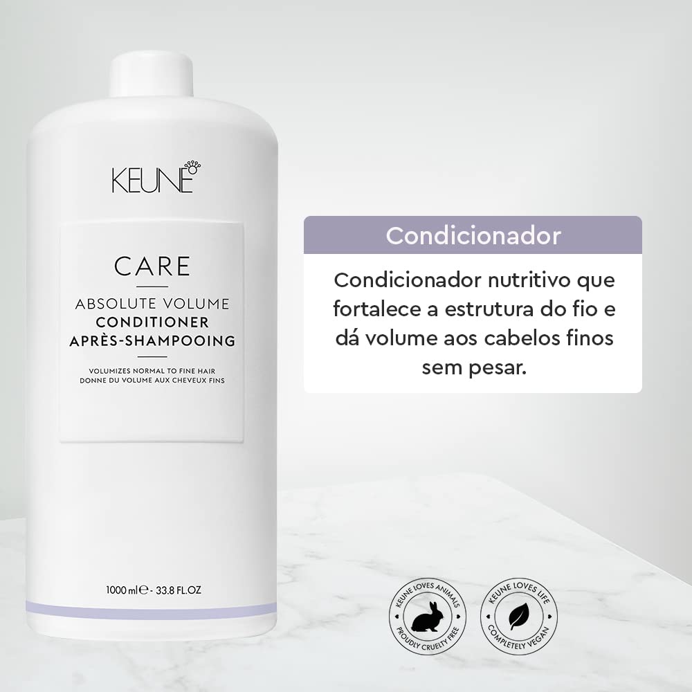 KEUNE Care Absolute Volume Conditioner 1000 ml, Pearlescent, 1 l (Pack of 1) - Image 2