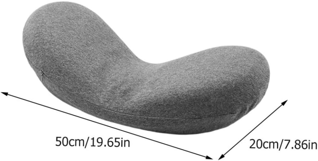 Lumbar Support Pillow for Sleeping Memory Foam Waist Pillow Dark Grey Lumbar Cushion for Back Pain Relief Ergonomic Design for Bed and Travel