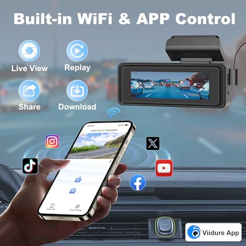 Dash Cam Front and Rear 4k+1080P, CHORTAU WiFi Dual Dash Cam with APP, 2.99’’ IPS Dash Camera for Cars with Free 64GB Card, Dashboard Camera with Night Vision, 24/7 Parking Monitor, WDR - Image 5