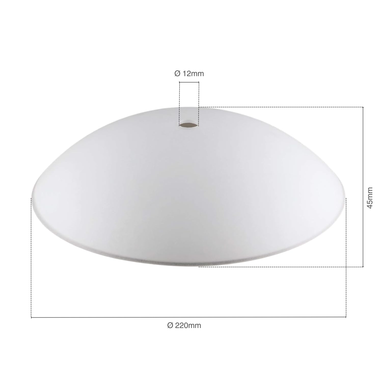 ORION LIGHTSTYLE Verre de rechange avec trou de 12 mm - Diamètre : 22-30 cm - Diamètre : 300 mm