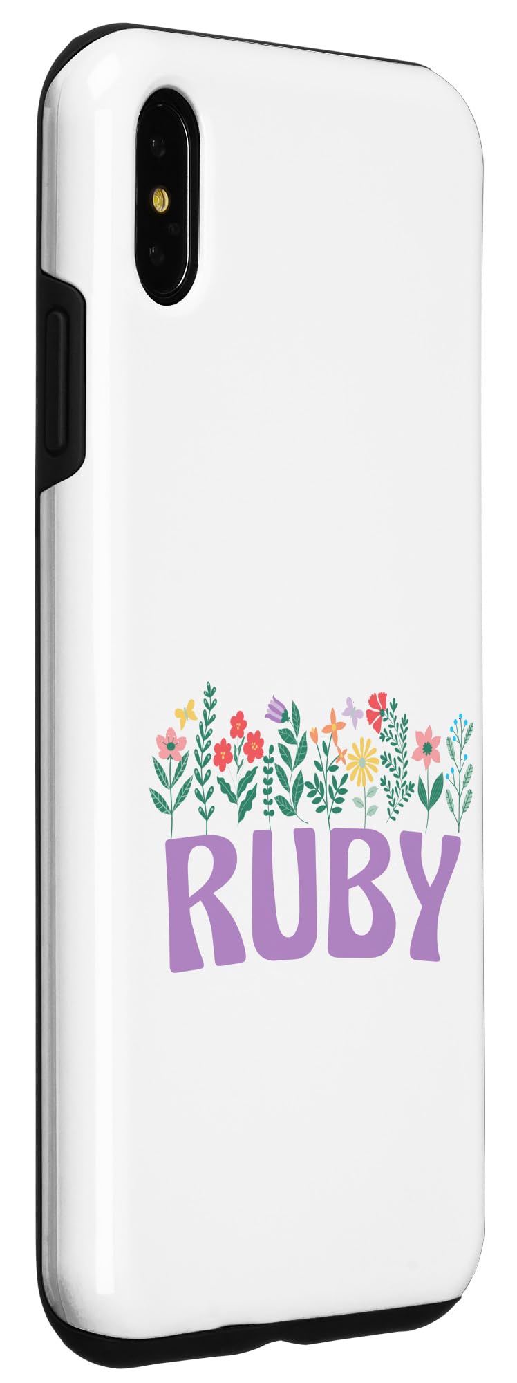 iPhone XS Max Wildflower Floral RUBY First Name Mother's Day Women Case - Image 3