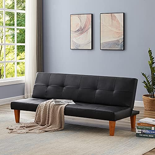Buy Convertible Futon Sofa Bed, Antetek Modern Tufted Sleeper Sofa Couch with 3 Reclining Angles