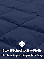 Vista 5 de Queen Size, Navy Blue Alternative Down Comforter - Warm, Lightweight & Breathable Hotel Quality Bedding for Men, Women, Kids and Teens - All Season