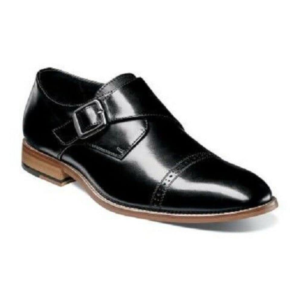 STACY ADAMSDesmond Cap-Toe Monk-Strap Slip-On Loafer mens Monk-Strap Loafer
