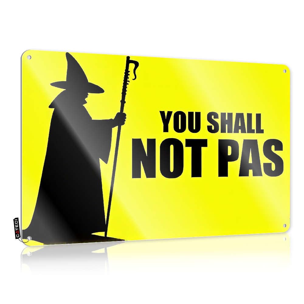 Funny Alcohol Signs You Shall Not Pass Tin Sign Outdoor Tin Sign Coffee Tin Sign(30X40CM)