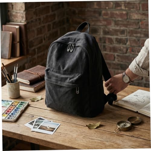 Mochila ligera de lona para el instituto viajes de fin de semana y trabajo 2