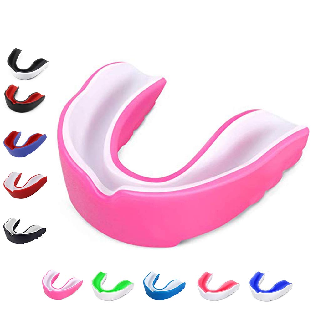 CT-Tebrun Sports Mouth Guard for Kids Youth/Adults-Mouthguard for Lacrosse, Basketball, Karate, Flag Football, Martial Arts, Rugby, Boxing, MMA, Hockey -Free Carrying Case for Mouthguard