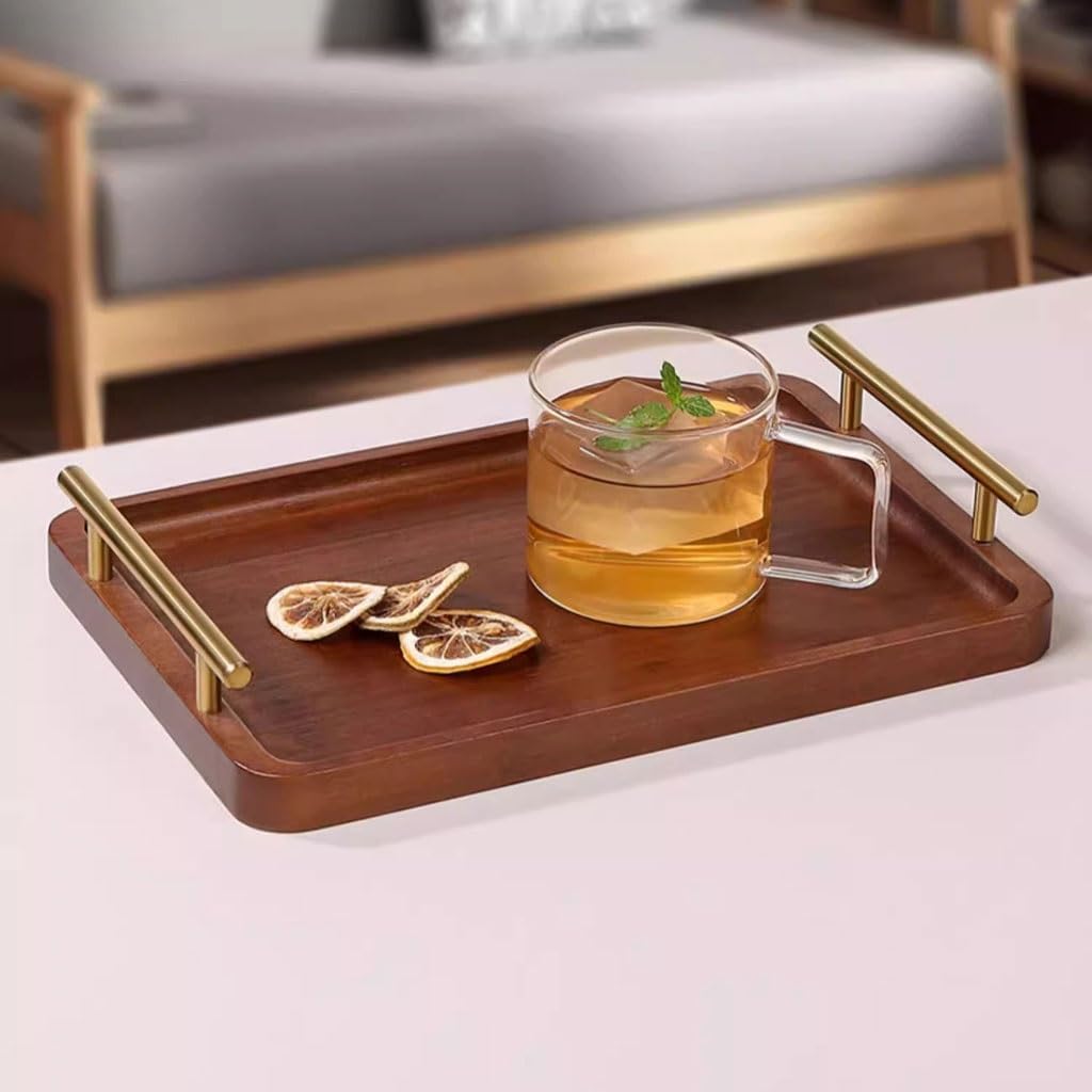 Bandejas Servir Comida Bandeja de té Rectangular Comida Frutas Taza Agua Juego Servicio Restaurante la Tarde en casa Mesa Cama