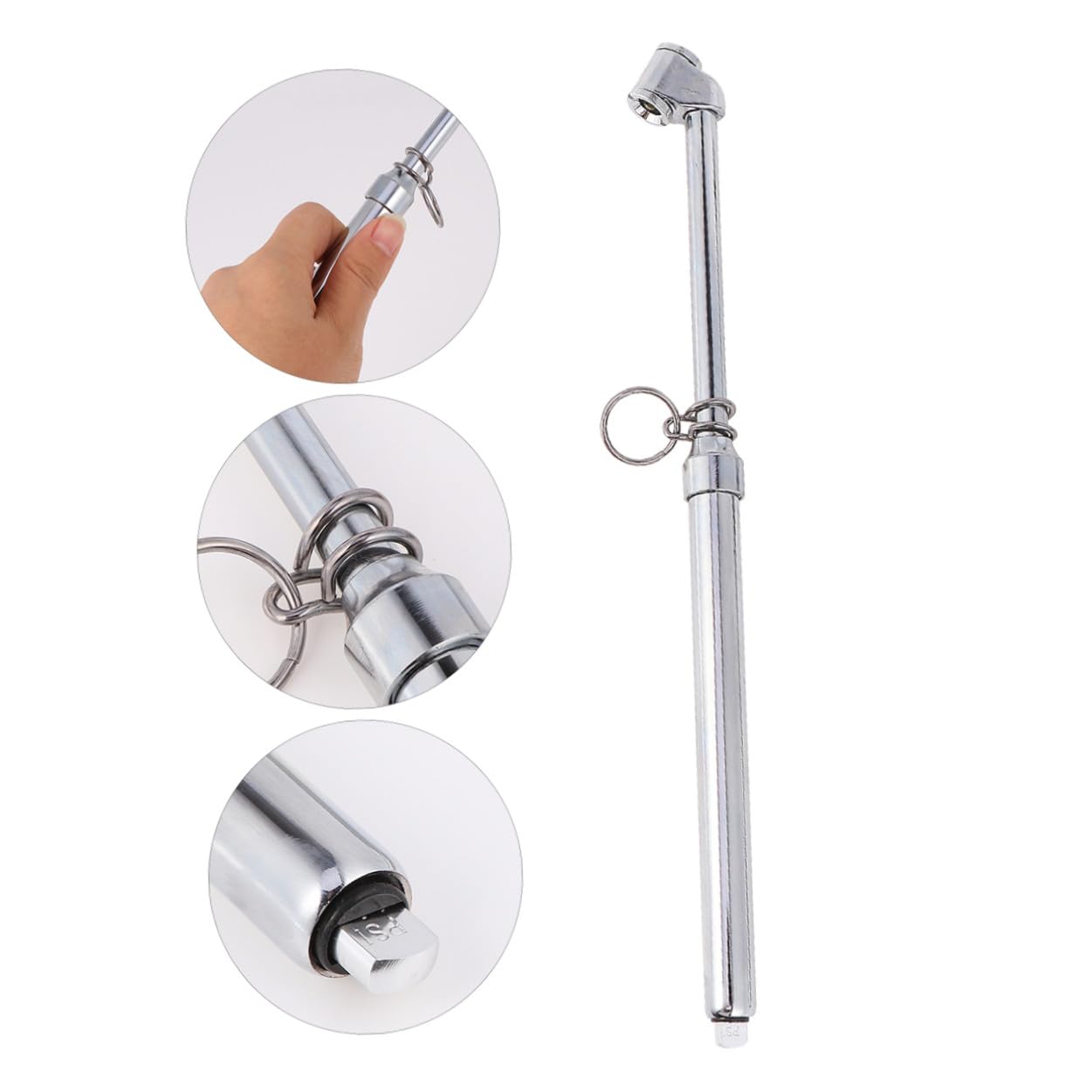 5pièces Manomètre De Pression Des Pneus Mécanique Jauge Portable Pour Vélo Voiture Rv Suv