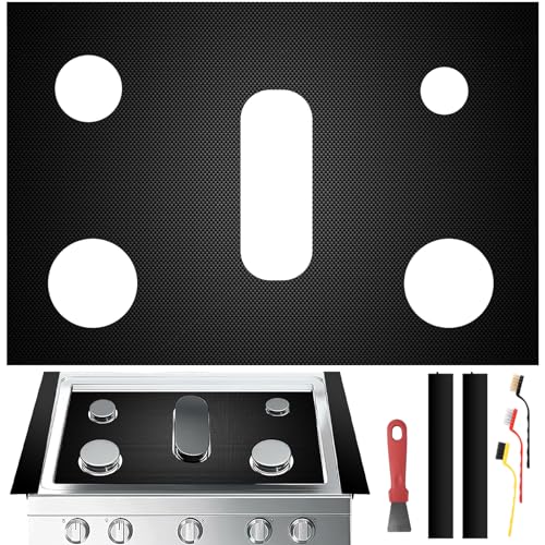 Stove Cover Gas Stove Top Burner Covers Protectors Replacement for Samsung Gas Range Stove Mat, Non-Stick Oven Liners Mat Gas Stove Burner Covers, Reusable Washable Keep Stove Clean Stove Guard