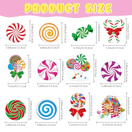 54 Pcs Candy Hanging Swirls Decorations