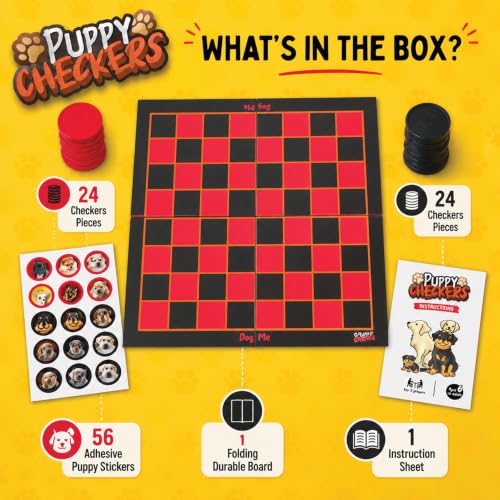 Juego de Mesa Puppy Checkers para Niños 4-12 años miniatura 3