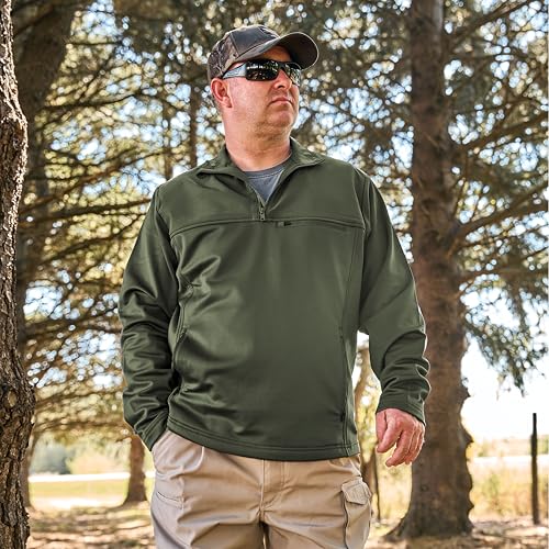Image of Propper Kinetic Quarter Zip Pullover Fleece Sweatshirt Lined Long Sleeve Performance Synthetic for Tactical Outdoors and Work