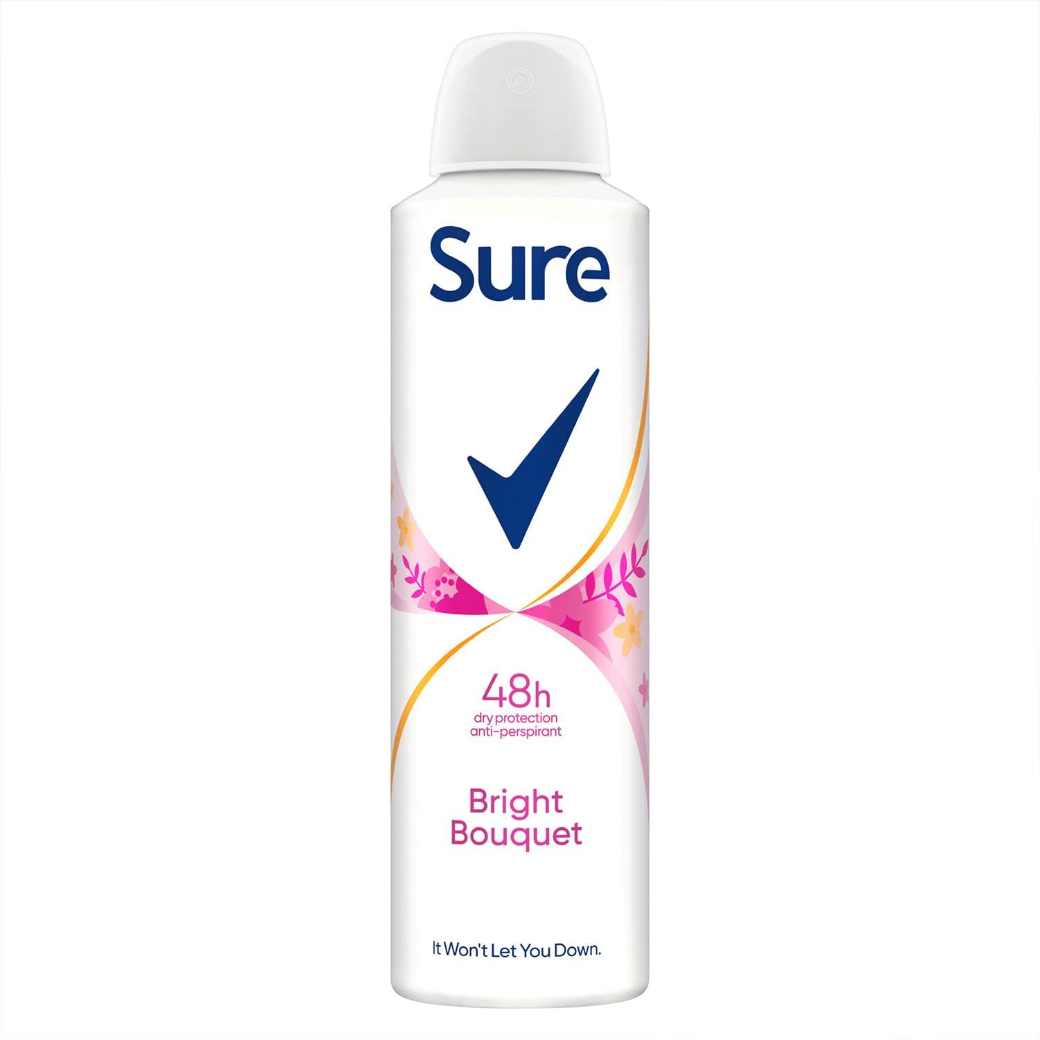 SureBright Bouquet 48h protection against sweat and odour Anti-perspirant Aerosol MotionSense technology deodorant 150 ml