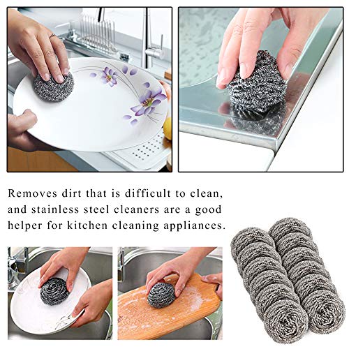 Bestzy Topreiniger, roestvrij staal, schuurspiraal, voor keukenreinigers, 20 stuks - Image 8
