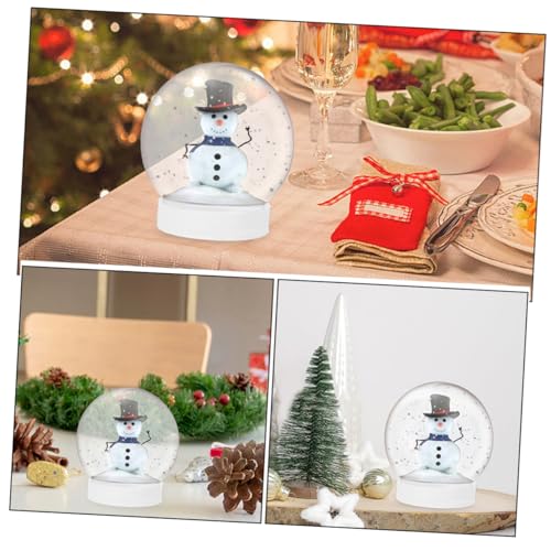 Copos de nieve de plástico transparente, accesorios navideños para crear globos, 60 uds 5