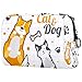 Bolsa de maquillaje personalizada para brochas de maquillaje portátil para mujer, bolso de mano, organizador de viaje para gatos y perros, pegatinas divertidas