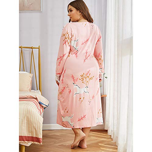 Pyjama Taille Plus pour Femmes Chemise de Nuit Ample en Coton - 2