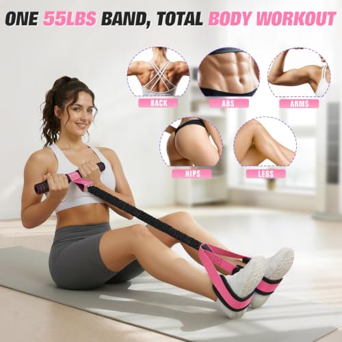 Image of Upgraded Pedal Resistance Band with Handles, Foot Pedal Resistance Bands for Women, Core Abs Leg Training, Exercise Bands for Full Body Workout Fitness, Home Gym Equipment, Pilates & Physical Therapy