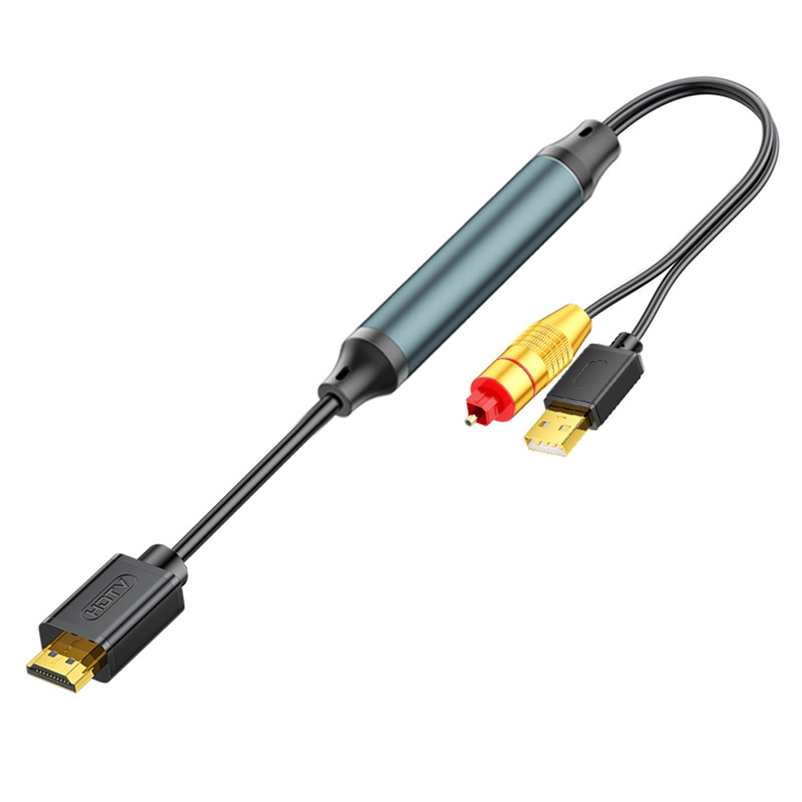 Câble composite vers fibre HDTV 1,5m connecteurs plaqués or lecteur multimédia et jeux vidéo
