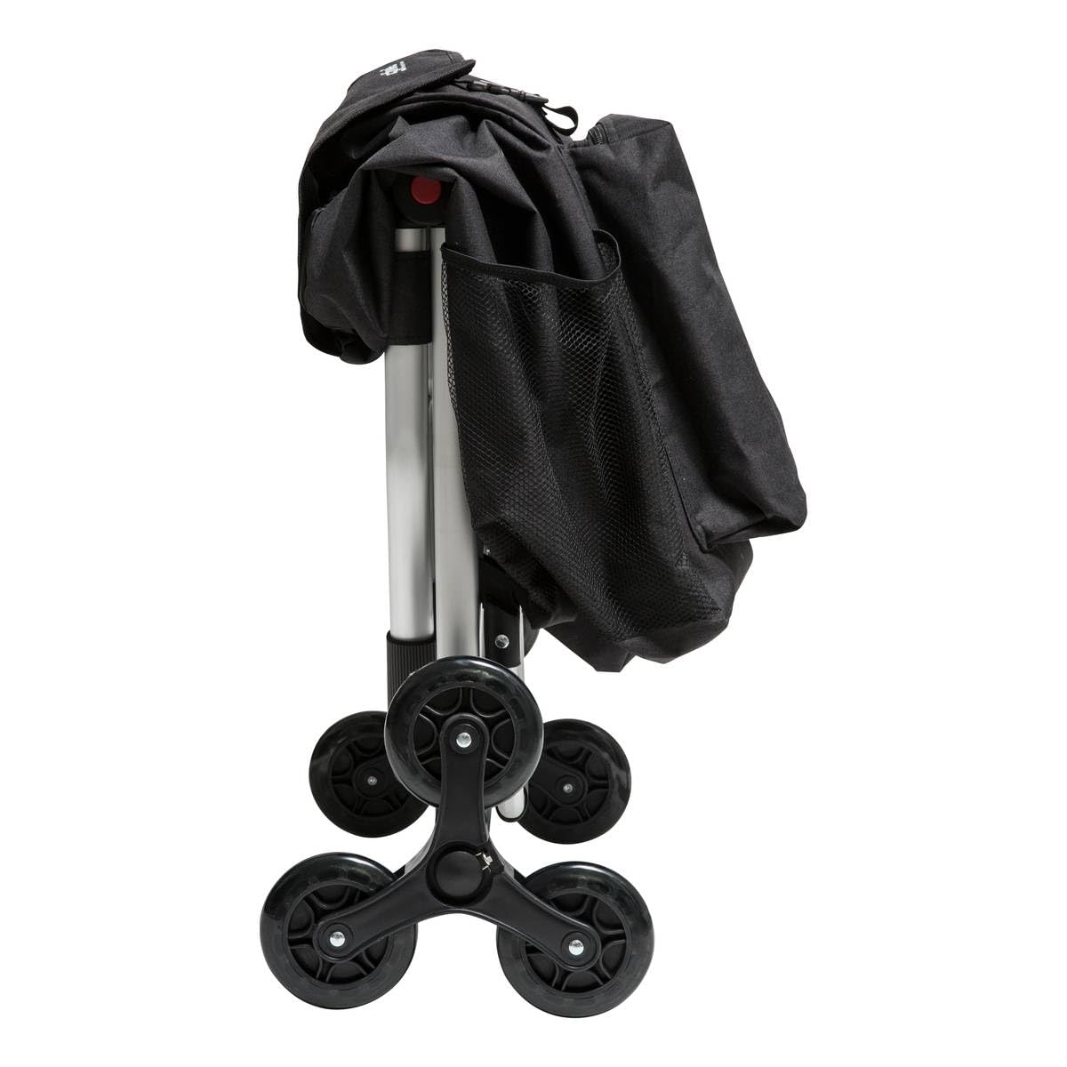 Five - Chariot de Courses Chariot de marché 3 Roues Structure en Aluminium Pliable