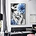 Produktbild N / A Skandinavischen Stil schöne Blaue blumenmädchen leinwand malerei Wand Nordic Dekoration Kunst rahmenlose malerei 30 cm x 45 cm