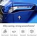 4 PCS Metal Jesus Christ Cross Badge Stickers for Car & Truck Body Fender Tail - 2.5