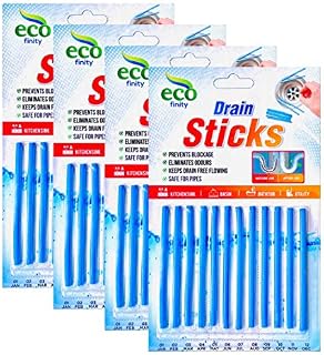 Zotti Drain Sticks | Pack of 48 | Enzyme Drain Cleaner | for Sink, Basin, Bathtub | Powerful Enzymatic Cleaner | Prevents Blockages and Bad Odour | Perfect for Grease, Fat, Food Residue