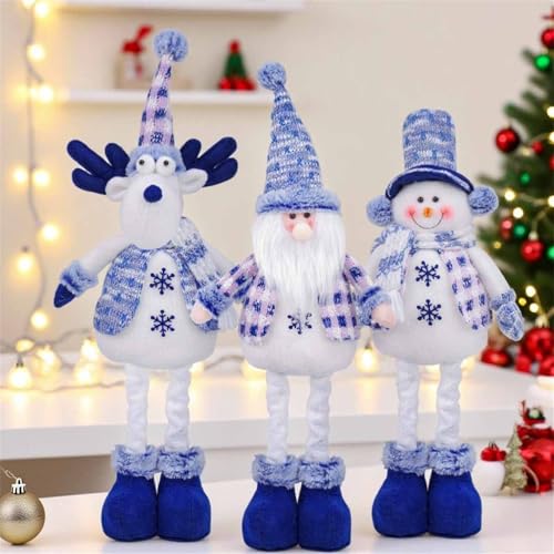 Figurine de Père Noël extensible en peluche réglable pour la déco de table - 7