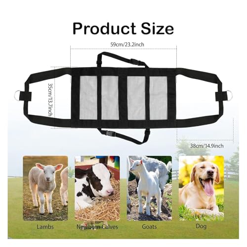 Estilingue de Pesagem de Gado, Eslinga de Balança Suspensa de Malha de Nylon para Bezerros, Cordeiro