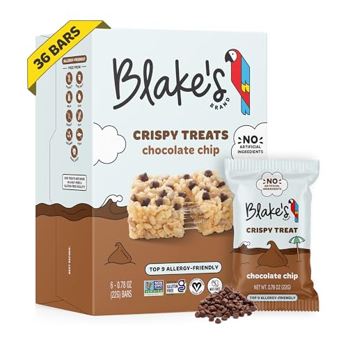 Blake’s Crispy Treats – Chocolate Chip (36 Count), Nut Free,